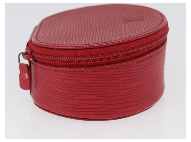 LOUIS VUITTON Epi Ecrin Bijoux 10 Boîte à Bijoux Rouge M48217 LV Auth LNZ467 - vue 4