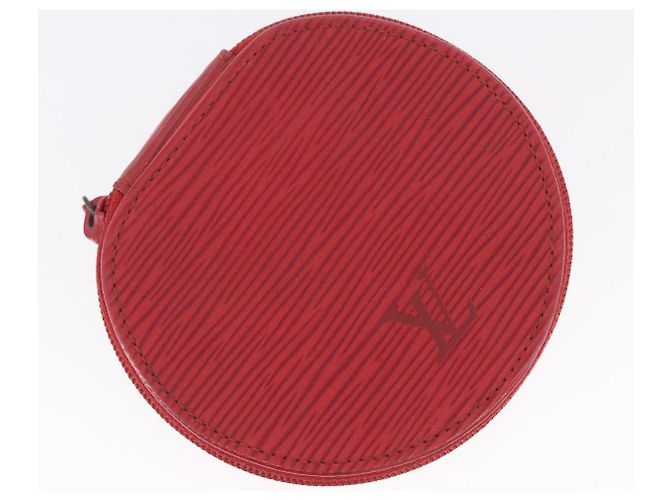 LOUIS VUITTON Epi Ecrin Bijoux 10 Boîte à Bijoux Rouge M48217 LV Auth LNZ467 - vue 5