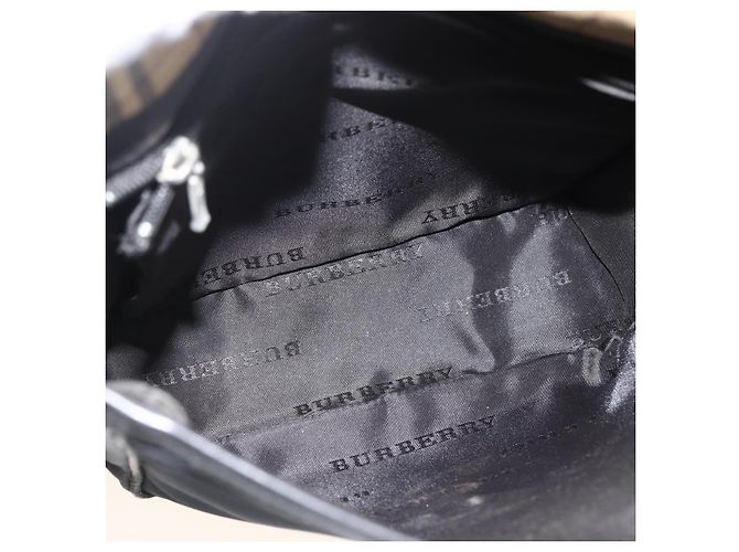 Borsa a Spalla BURBERRY Nylon Nero Argento Autentica 173971 - vista 11