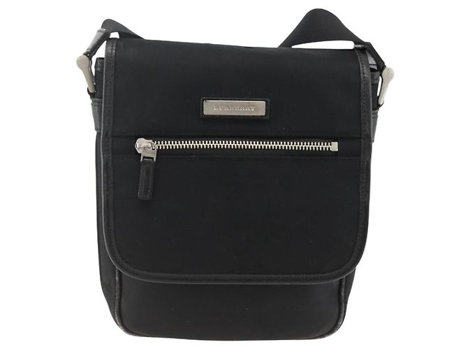 Borsa a Spalla BURBERRY Nylon Nero Argento Autentica 173971 - vista 13