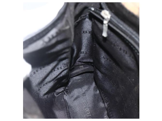 Borsa a Spalla BURBERRY Nylon Nero Argento Autentica 173971 - vista 20
