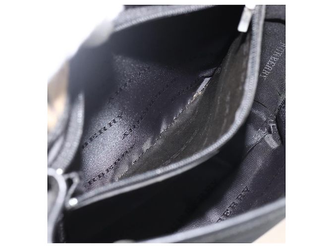 Borsa a Spalla BURBERRY Nylon Nero Argento Autentica 173971 - vista 22