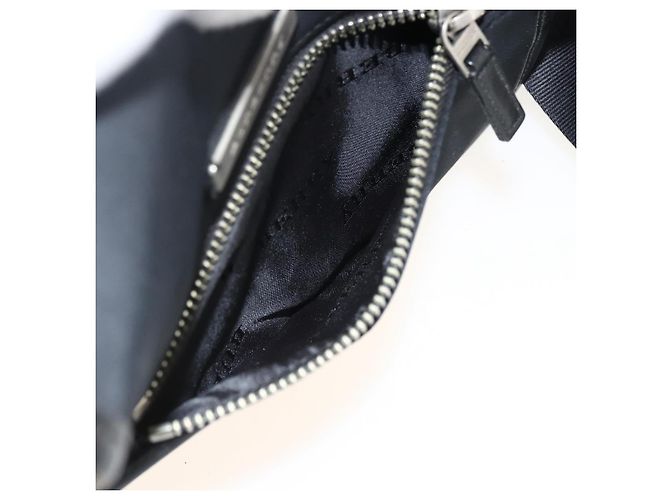 Borsa a Spalla BURBERRY Nylon Nero Argento Autentica 173971 - vista 23