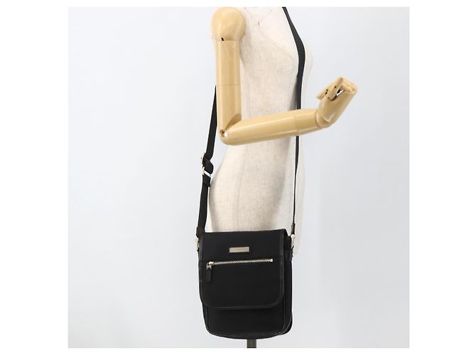 Borsa a Spalla BURBERRY Nylon Nero Argento Autentica 173971 - vista 24