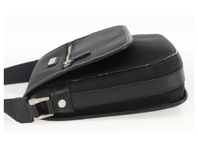 Borsa a Spalla BURBERRY Nylon Nero Argento Autentica 173971 - vista 3