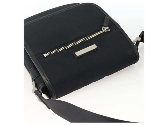 Borsa a Spalla BURBERRY Nylon Nero Argento Autentica 173971 - vista 6
