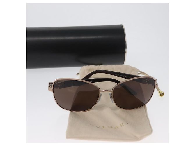 Bulgari Gafas de sol BVLGARI metal Marrón 6066-B Auth BA11295V Castaño - vista 12