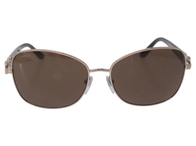 Bulgari Gafas de sol BVLGARI metal Marrón 6066-B Auth BA11295V Castaño - vista 13