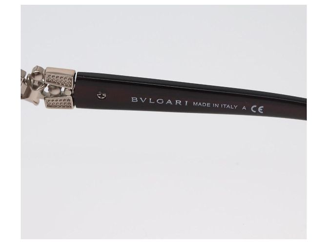 Bulgari Gafas de sol BVLGARI metal Marrón 6066-B Auth BA11295V Castaño - vista 16