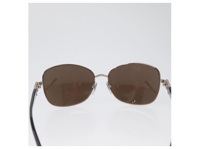 Bulgari Gafas de sol BVLGARI metal Marrón 6066-B Auth BA11295V Castaño - vista 2