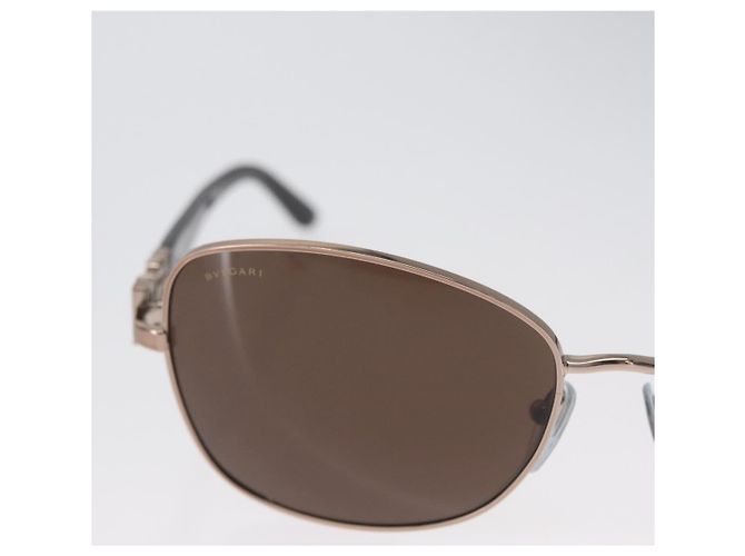 Bulgari Gafas de sol BVLGARI metal Marrón 6066-B Auth BA11295V Castaño - vista 3
