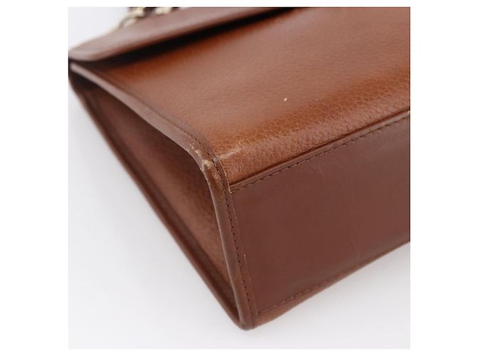 Borsa a mano Burberry in pelle 2 vie marrone oro Auth hk3526 D'oro - vista 15