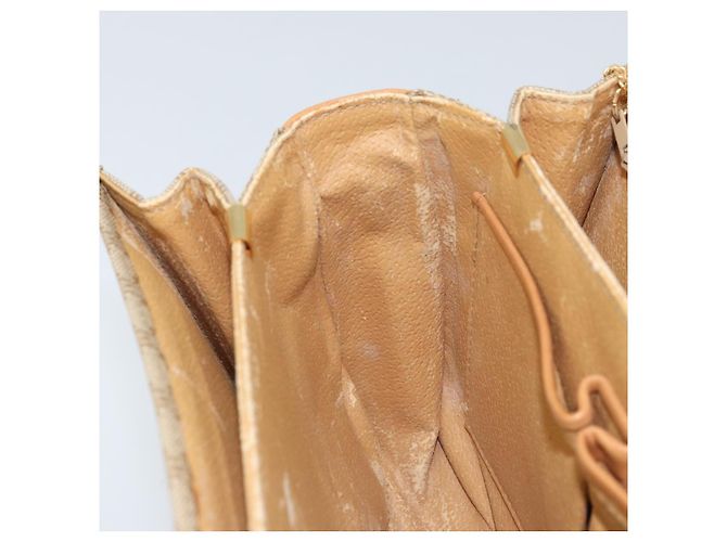 Céline Bolsa de ombro em lona Macadam Celine com estampa de carruagem PVC bege ouro Auth 172407 Dourado - vista 21