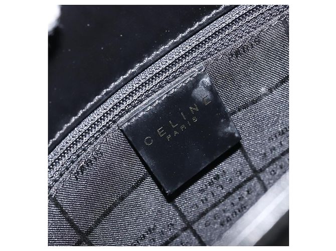 Céline Borsa a Spalla CELINE in Pelle Nera Oro Auth LNZ211 Nero D'oro - vista 10