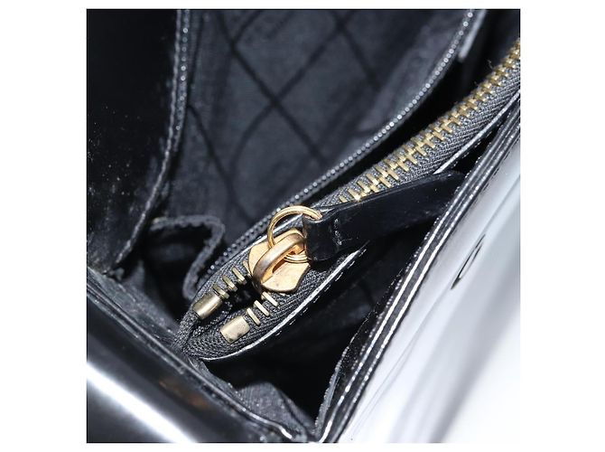 Céline Borsa a Spalla CELINE in Pelle Nera Oro Auth LNZ211 Nero D'oro - vista 21