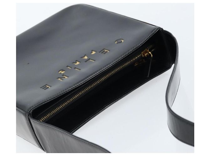 Céline Borsa a Spalla CELINE in Pelle Nera Oro Auth LNZ211 Nero D'oro - vista 6