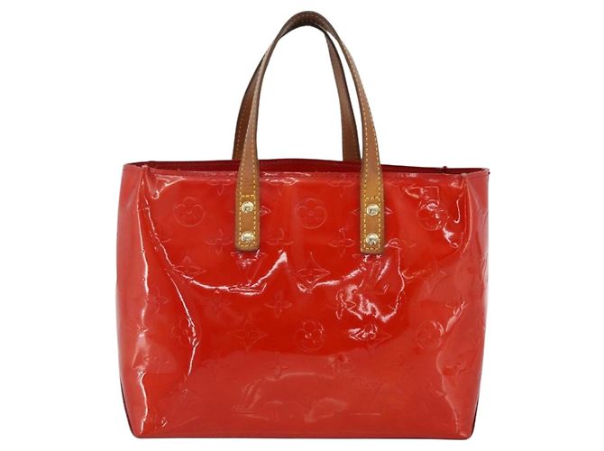 LOUIS VUITTON Borsa a Mano Monogram Vernis Reade PM Rossa M91088 LV Auth BA11201 Rosso - vista 13