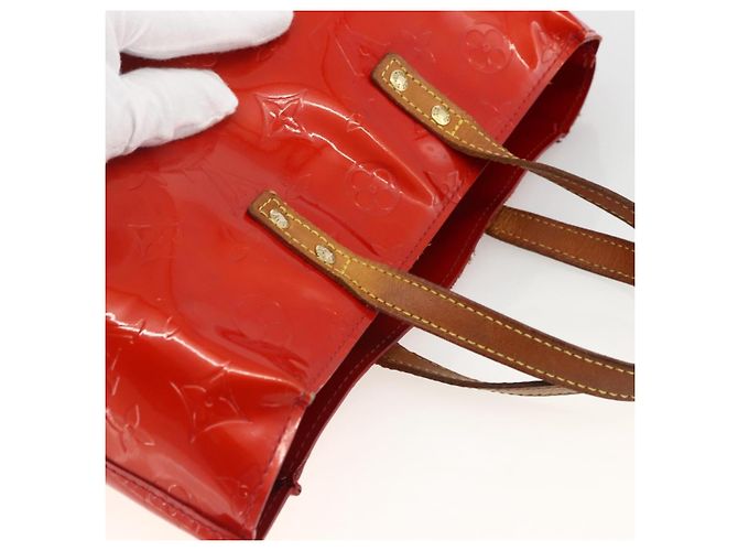 LOUIS VUITTON Borsa a Mano Monogram Vernis Reade PM Rossa M91088 LV Auth BA11201 Rosso - vista 6