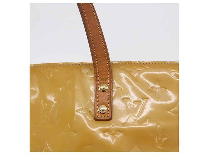 LOUIS VUITTON Monogram Vernis Reade MM Borsa a Mano Beige M91141 LV Auth 173771 - vista 18