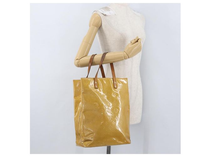 LOUIS VUITTON Monogram Vernis Reade MM Borsa a Mano Beige M91141 LV Auth 173771 - vista 24