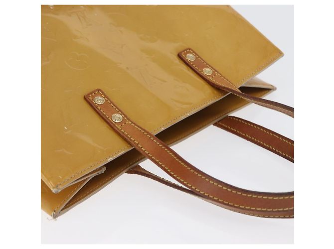 LOUIS VUITTON Monogram Vernis Reade MM Borsa a Mano Beige M91141 LV Auth 173771 - vista 7
