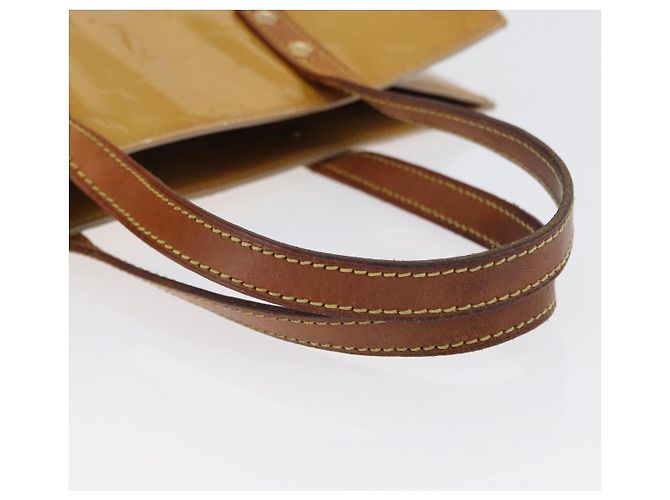LOUIS VUITTON Monogram Vernis Reade MM Borsa a Mano Beige M91141 LV Auth 173771 - vista 8