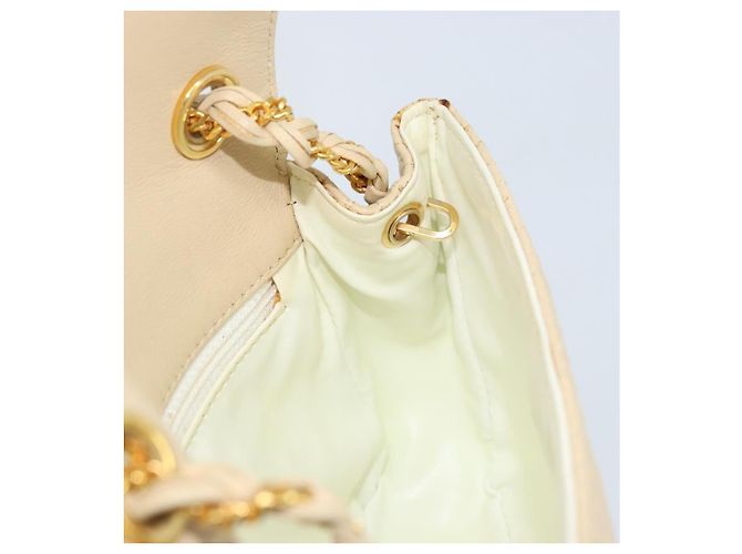 BALLY Borsa a Spalla con Catena Pelle Beige Oro Auth am10887V D'oro - vista 19