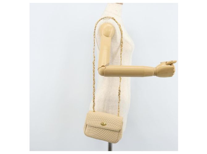 BALLY Borsa a Spalla con Catena Pelle Beige Oro Auth am10887V D'oro - vista 23
