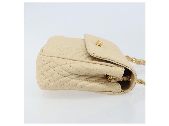 BALLY Borsa a Spalla con Catena Pelle Beige Oro Auth am10887V D'oro - vista 3