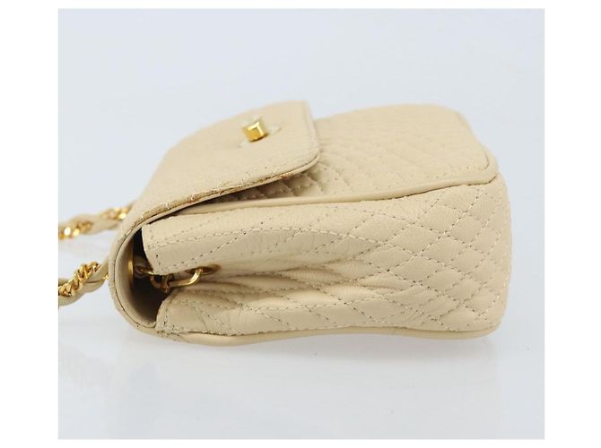 BALLY Borsa a Spalla con Catena Pelle Beige Oro Auth am10887V D'oro - vista 4