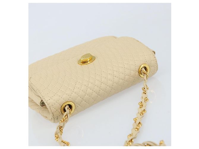BALLY Borsa a Spalla con Catena Pelle Beige Oro Auth am10887V D'oro - vista 6