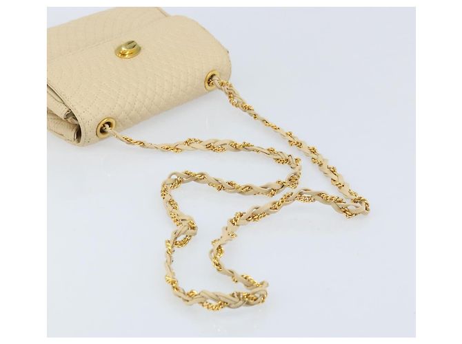 BALLY Borsa a Spalla con Catena Pelle Beige Oro Auth am10887V D'oro - vista 7