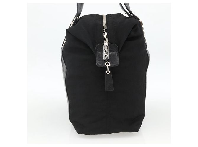 Borsa Tote Christian Dior in nylon nero argento Auth BSZ026V - vista 4