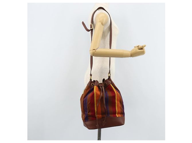 Céline CELINE Shoulder Bag Canvas Multicolor Gold Auth 172371 Multiple colors Golden - view 23