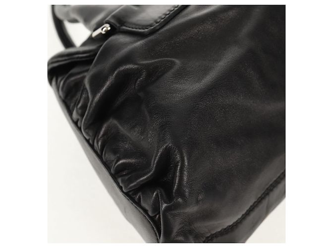 VALENTINO Borsa a mano in pelle nera argento Auth 152881A Nero - vista 15