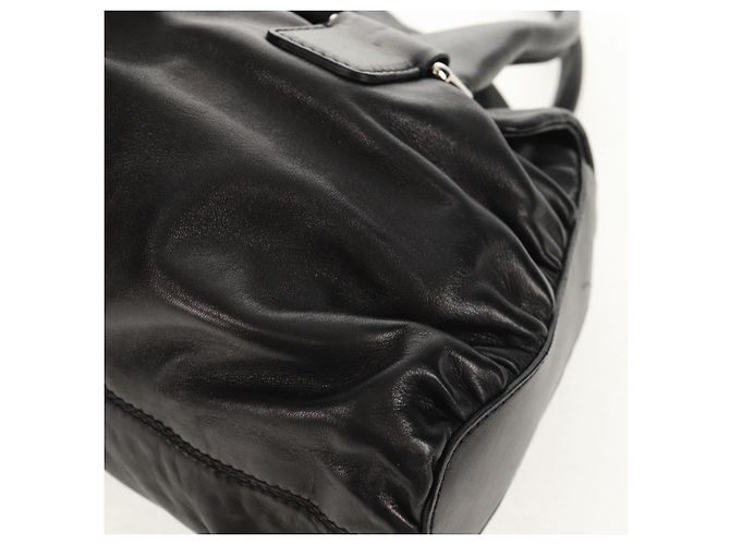 VALENTINO Borsa a mano in pelle nera argento Auth 152881A Nero - vista 16
