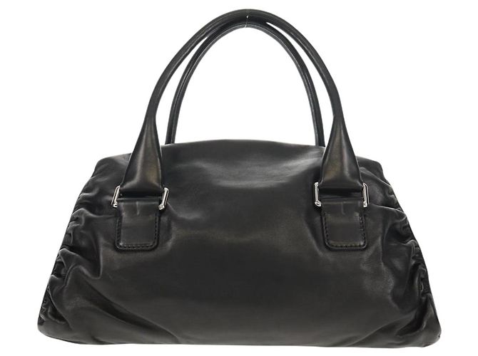 VALENTINO Borsa a mano in pelle nera argento Auth 152881A Nero - vista 2