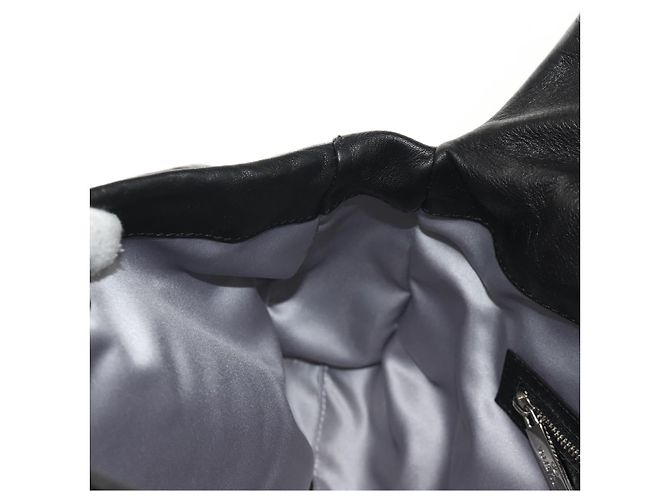 VALENTINO Borsa a mano in pelle nera argento Auth 152881A Nero - vista 20