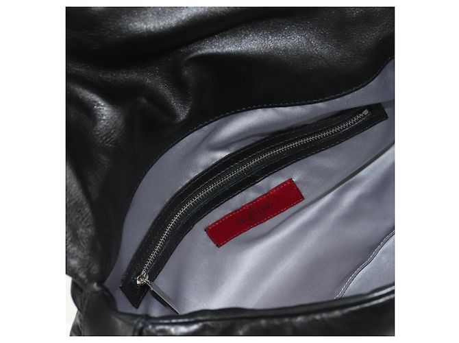 VALENTINO Borsa a mano in pelle nera argento Auth 152881A Nero - vista 22