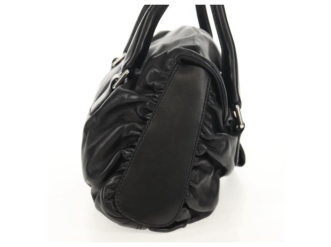VALENTINO Borsa a mano in pelle nera argento Auth 152881A Nero - vista 4
