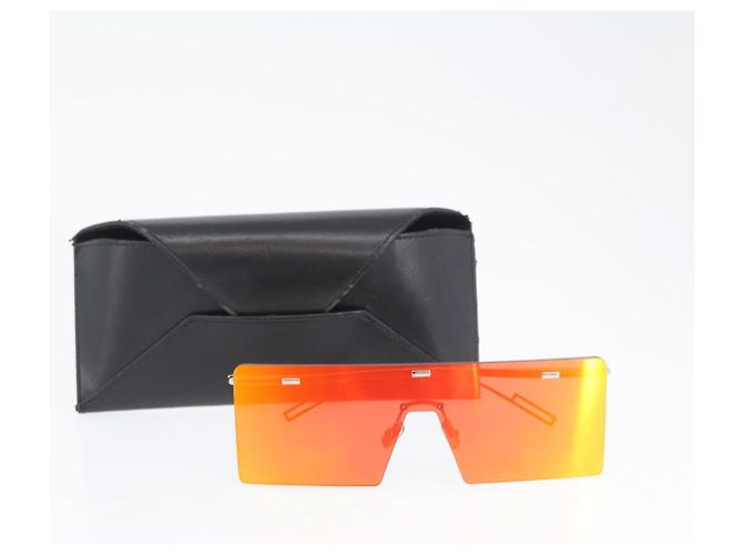 Gafas de sol HARDIOR Christian Dior metal Naranja Negro Auth BA11301 - vista 12