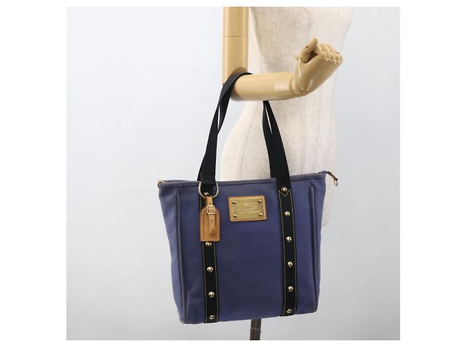 LOUIS VUITTON Antigua Cabas MM Borsa Tote Blu M40087 LV Auth ka3019 - vista 22