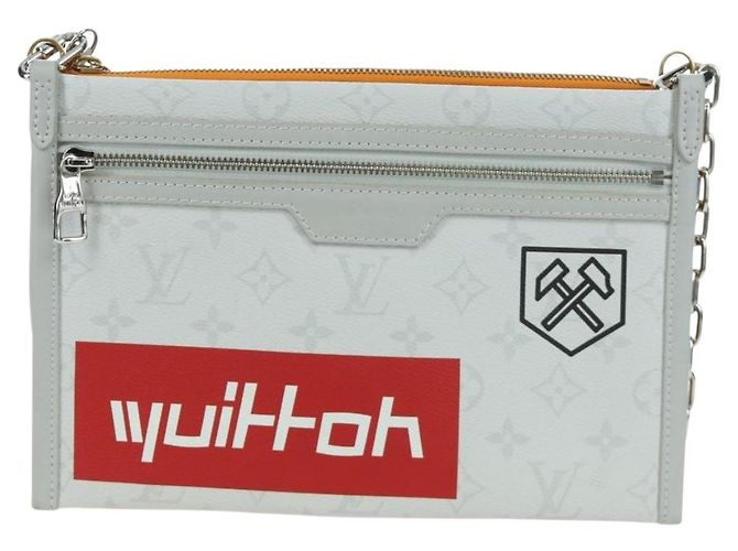 LOUIS VUITTON Borsa Messenger Piatta Monogram Gialla M44640 Auth 173381SAM Giallo Monogramma - vista 13