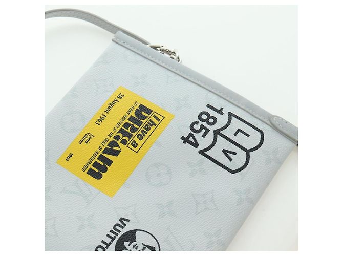 LOUIS VUITTON Borsa Messenger Piatta Monogram Gialla M44640 Auth 173381SAM Giallo Monogramma - vista 20