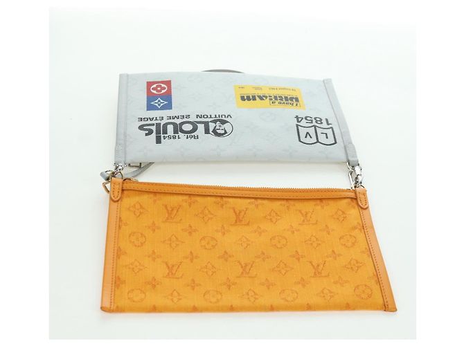 LOUIS VUITTON Borsa Messenger Piatta Monogram Gialla M44640 Auth 173381SAM Giallo Monogramma - vista 9