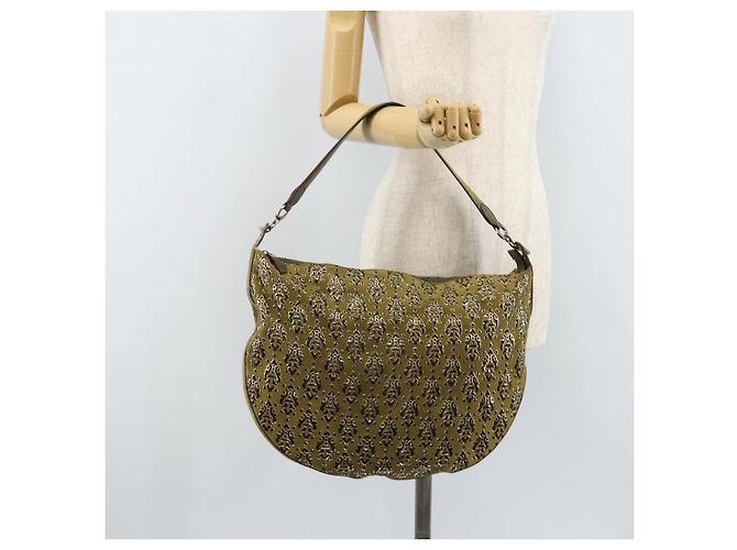 Borsa a Spalla Salvatore Ferragamo in Camoscio Khaki Auth 172292 Cachi - vista 22