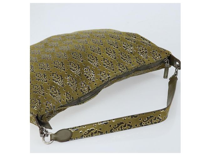Borsa a Spalla Salvatore Ferragamo in Camoscio Khaki Auth 172292 Cachi - vista 6