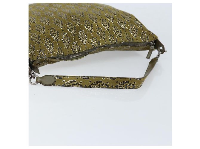 Borsa a Spalla Salvatore Ferragamo in Camoscio Khaki Auth 172292 Cachi - vista 7