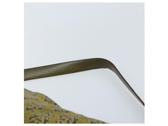 Borsa a Spalla Salvatore Ferragamo in Camoscio Khaki Auth 172292 Cachi - vista 8