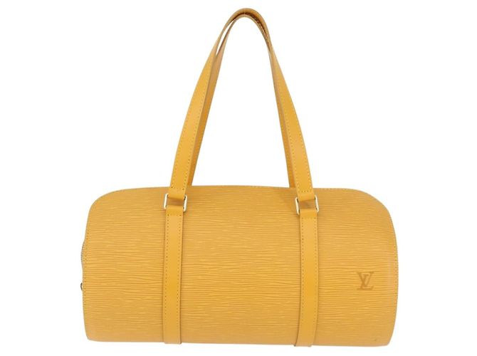 LOUIS VUITTON Borsa a Mano Epi Soufflot Gialla M52229 LV Auth LNZ959V Giallo - vista 13